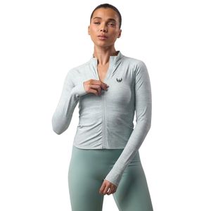 Chaqueta Deportiva Transpirable para Mujer, Color Verde Menta, con Cierre Completo, Cuello Alto, para Entrenamiento Físico - Product Image 1