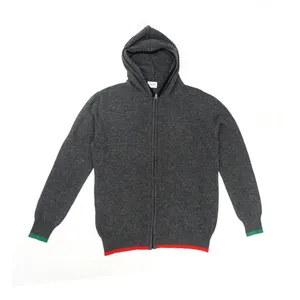 Mens Daily Seasonal Wear Charcoal Grey Track Jacket High Quality Flat Knitted Customized Label Jackets Supplier