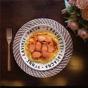 China Handicraft Manufacturer Luxury Adjustable Floral Charger Plate Natural <b>Bamboo</b> Placemats 300mm Diameter - Product Image 6