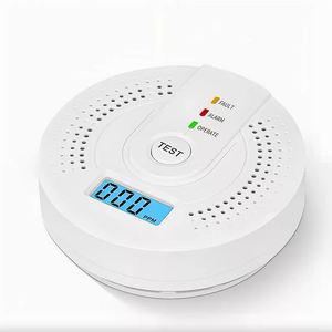 Detector de monóxido de carbono con pantalla digital y botón de prueba para la seguridad del hogar - Product Image 1