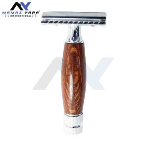 Rasoir de sécurité à double tranchant couleur chrome pour hommes, kit de rasage humide avec étiquette privée, rasoir de sécurité en laiton - Product Image 6