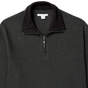 เสื้อสเวตเชิ้ตแฟชั่นใหม่สำหรับผู้ชาย สไตล์ลำลองสำหรับฤดูหนาว ผ้าฝ้าย 100% คอซิป ¼ ซิป น้ำหนักเบา นุ่ม สวมใส่สบาย แขนยาว กันลม - Product Image 5