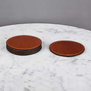 Sous-verre en cuir personnalisé de haute qualité et ensemble de 8 pièces et sous-verre en cuir à usage fait main à bas prix - Product Image 5