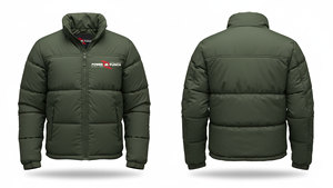 Chaqueta acolchada de invierno unisex con cremallera transpirable e impermeable logotipo frontal a prueba de viento estilo informal al aire libre suministro ODM - Product Image 3