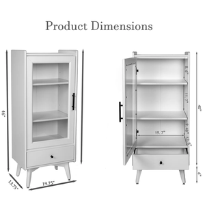 Daquarius Tellisford Gabinete de baño independiente contemporáneo Puerta corredera moderna Vanidad Muebles de acento de piso ajustable - Product Image 3