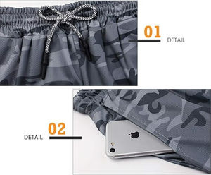 Shorts de course et d'entraînement 2 en 1 pour hommes, personnalisés avec logo, taille élastique, shorts de sport athlétiques avec poches - Product Image 5