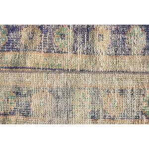 พรม1.4x3.2ft สไตล์วินเทจขนสัตว์สีเบจสีฟ้าผืนใหญ่พรมปูพื้นปูพื้นห้องทางเดินด้านหลังเป็นรูปสี่เหลี่ยมผืนผ้าแบบคลาสสิก - Product Image 5