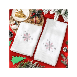 Paño de Cocina de Algodón con Bordado Floral Simple para Restaurante, 45x70 cm, 320 GSM, Alta Absorbencia, Resistente, Lavable, con Certificación ISO 9001 - Product Image 1