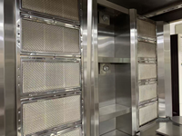 Machine à shawarma double au gaz commerciale Campbon ZH-2H-5 avec armoire, 55 kW GPL 2800 Pa, gril à kebab vertical double rotatif