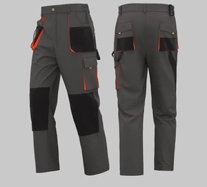 Pantalon de travail unisexe robuste, pantalon cargo multipoches, genoux renforcés, respirant, pantalon uniforme pour la construction et les travaux en extérieur - Product Image 5