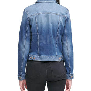 Vente confortable en ligne Veste en jean au meilleur prix Veste en jean pour femme Veste en jean teinte unie pour femme - Product Image 3