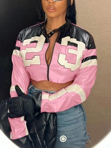 Top Trendy Woman Chaqueta a prueba de viento Diseño personalizado Logo Varsity Chaquetas Fabricante Venta al por mayor Mujeres Letterman Chaquetas - Product Image 4