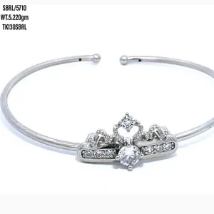 Very Attractive Party Wear Handmade Light Weight Genuine Tiara Cz 925 <b>Sterling</b> <b>Silver</b> <b>Bracelets</b> for Ladies - Product Image 1