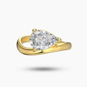 Anillo de Diamantes Elegante Personalizado, Anillo Apilable en Forma de V con Circonita Cúbica Blanca Marquise, Anillos de Plata de Ley 925 - Product Image 2