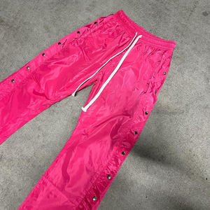 กางเกงและกางเกงของผู้ชายเสื้อกันลมผ้าไนลอนโพลีเอสเตอร์ติดกระดุมด้านข้างแบบลำลองใส่ได้ทั้งชายและหญิงโลโก้ออกแบบได้ตามที่ต้องการ - Product Image 2