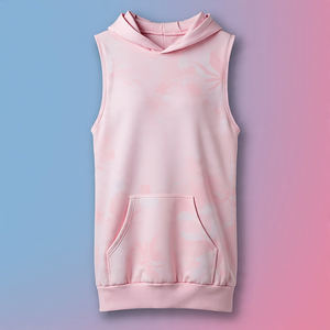 <b>Gym</b> Fitness Sublimation Sleeveless Hoodie <b>Gym</b> Running Sleeveless Printed Tops Custom Sublimation Sleeveless Hoodie <b>Ladies</b> - Product Image 4