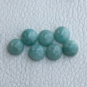 Amazonita Natural de 8mm, cabujón liso redondo, piedras preciosas sueltas, joyería de piedra pulida hecha a mano del fabricante DIY Alibaba India - Product Image 1