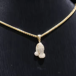 Collier chaîne en argent sterling plaqué or de 1 pouce, fait à la main, style mignon, certifié IGI, occasions spéciales pour hommes - Product Image 3