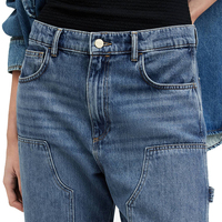 Jeans de Mezclilla Casuales para Mujer, Talla Grande, Cintura Alta, Corte Recto, Estampado Ligero, Calidad Premium, Ecológicos, Transpirables, 100% Algodón