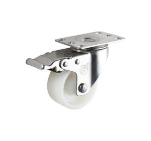 Vente en gros de roulettes en polypropylène robustes de 4 5 6 pouces, plaque/type de filetage, charge élevée, capacité de 300kg, double roulement industriel - Product Image 4