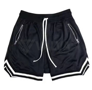 Shorts d'entraînement de meilleure qualité à taille élastique pour hommes Shorts de sport décontractés de remise en forme et de qualité supérieure à motif de planche intermédiaire solide à prix compétitif - Product Image 4