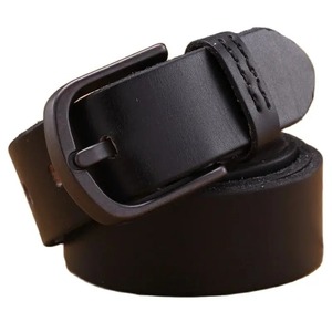 Cinturones de cuero mecanizados a mano Vintage Color amarillo Cinturones de cuero occidentales con estilo de moda - Product Image 4