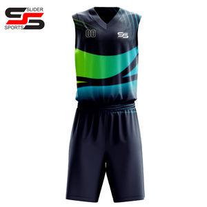 Maillot de basket-ball personnalisé brodé avec impression numérique par sublimation, en maille polyester, uniforme de basket-ball réversible pour jeunes, hommes - Product Image 4