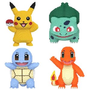 Figurines en plastique 3D de dessins animés - Charmander Bulbasaur Pikachu - Jouets de construction - Jouets éducatifs - Ensemble de jouets DIY - Product Image 3