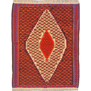 Kilim Sanandaj moderne, coloré, fait main, multi-zones, en laine et coton naturels, conçu par un artisan de précision, design luxueux. - Product Image 1