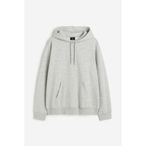 Sudadera con capucha de gran tamaño para hombre 100% algodón térmico grueso polar logotipo personalizado sudaderas básicas en blanco en color negro liso - Product Image 1