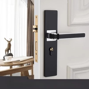 Poignée de porte marron élégante avec bordure dorée | Poignée design pour la décoration intérieure, les portes intérieures, les accessoires de quincaillerie élégants - Product Image 6