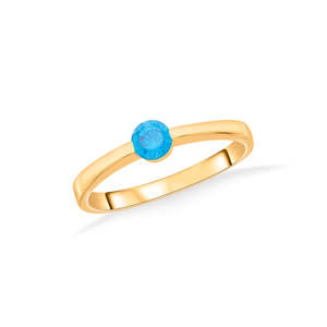 Ocean Drop 18K Gold Plated Stainless Steel <b>Opening</b> <b>Ring</b> Tarnish Free Trendy Simple Jewelry for Anniversary - Product Image 3