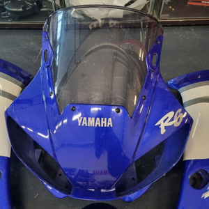 Kit Carene Moto Yamaha R6 1999-2002 in Plastica ABS Blu Nuove con Fori di Montaggio Pre-forati - Product Image 4