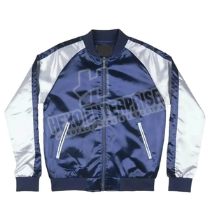 Invierno Venta caliente Moda Satén de seda Venta al por mayor Varsity Chaquetas de bombardero de satén de alta calidad Chaquetas de satén bordadas - Product Image 5