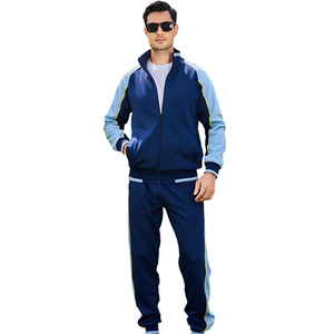 Ensemble de survêtement athlétique 2 pièces pour homme, décontracté, avec fermeture éclair intégrale, pour le jogging et l'entraînement - Product Image 6