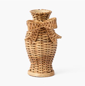 Juego de 3 Jarrones de Ratán Tejidos a Mano, Porta Flores Decorativo de Mimbre Natural con Diseño de Lazo para Decoración del Hogar y Regalos, de Vietnam - Product Image 3