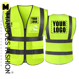 Fabricación personalizada al por mayor ANSI Clase 1 impermeable amarillo seguridad trabajo chaleco para hombres-Hi Vis ropa de trabajo personalizado Color Logo alto - Product Image 2