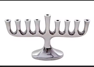 Bougeoir Menorah religieux le plus vendu pièce maîtresse en aluminium pour décor de noël chandelier par décor impex - Product Image 4