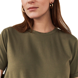 เสื้อยืดผู้หญิงแบบเรียบ ผ้าฝ้าย 100% 180gsm สั่งทำได้ พิมพ์โลโก้ได้ ขายส่ง - Product Image 4