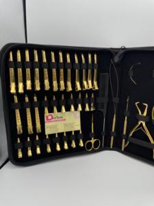 Gold Plasma Hair Extension <b>Tools</b> Set Including Micro Link Silicon Beads Hair <b>Clips</b> Scissor Loop C Curves & Hair Extension Pliers - Product Image 6