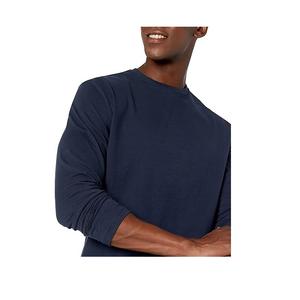 เสื้อคอตตอนแขนยาวของผู้ชายเสื้อยืดสีล้วนสำหรับผู้ชายผ้าคอตตอน100% ล้วน - Product Image 4