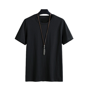 T-shirts pour hommes de meilleure qualité Meilleure vente Respirant Séchage rapide Polyester/Coton Coupe régulière Couleur unie - Product Image 3