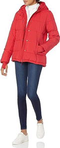 Veste matelassée légère pour homme, style streetwear, couleur rouge, fermeture éclair, écologique, avec capuche, tissu polyester 300 g/m², fabrication OEM - Product Image 6