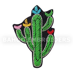 INSIGNIA DE SEDA BORDADA DE SEDA INSIGNIA DE TELA DE DISEÑO DE ARBUSTOS - Product Image 1