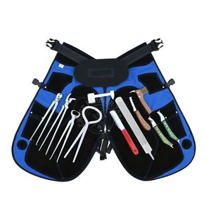 Kit d'outils de maréchal-ferrant et tablier de maréchal-ferrant avec 11 outils pour le soin des sabots : coupe-ongles, couteau à boucle, pince à clous, tire-clous, râpe à sabots - Product Image 6