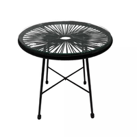 Table de salle à manger de style rétro prête à l'exportation, mobilier de jardin extérieur en acier, table en métal avec structure extérieure, pour plage, cuisine, parc, Espagne