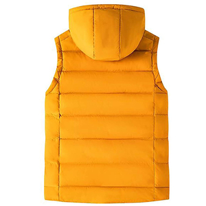 Offre Spéciale hommes hiver chaud randonnée bouffant gilet sans manches fermeture éclair léger imperméable coupe-vent veste gilet avec capuche - Product Image 3