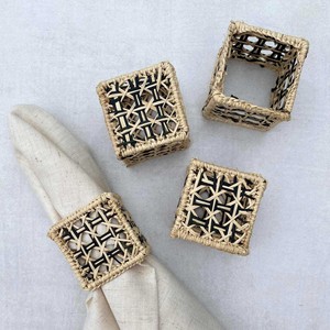 Unique seagrass straw napkin <b>rings</b> for anniversary dining setup hot selling seagrass napkins <b>ring</b> - Product Image 1