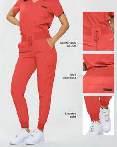 Directo de fábrica al por mayor médico Scrubs Set Unisex Doctor enfermera Hospital uniforme quirúrgico Jogger pantalones Top logotipo personalizado - Product Image 4