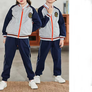 Logo personnalisé enfants survêtement d'hiver à manches longues 100% coton à capuche et pantalon de survêtement ensemble coupe ample jogger ensembles survêtement pour garçons - Product Image 3
